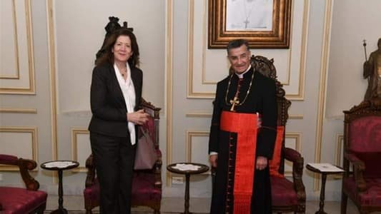 البطريرك الراعي عرض للمستجدات المحليّة مع السفيرة الأميركية