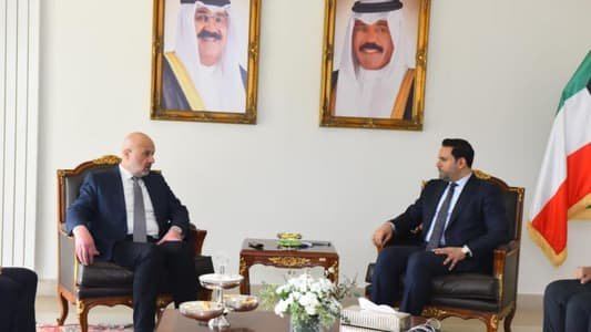 مولوي من سفارة الكويت : أكد حرص لبنان على ضمان أمن واستقرار دولة الكويت ودول الخليج العربي