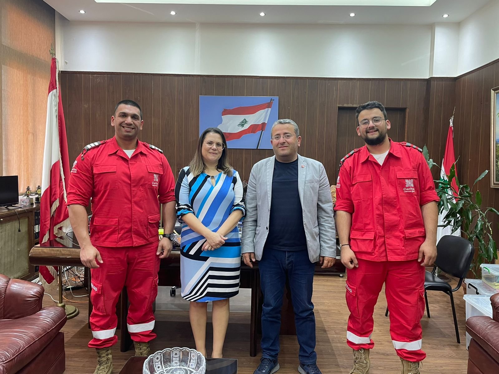 شبيبة كاريتاس لبنان زارت سرايا أميون – الكورة مقدمة التهنئة بعيد الفصح المجيد