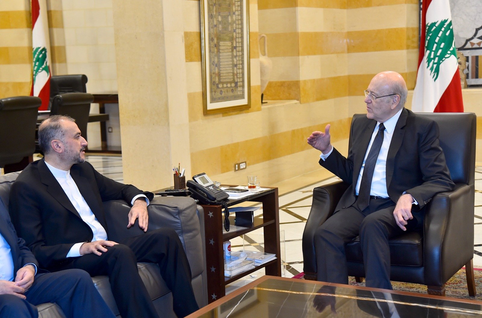 ميقاتي التقى عبد اللهيان وبدران وسفير الامارات وسليمان