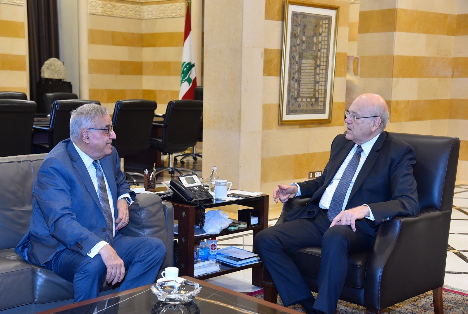 ميقاتي كلف وزير الخارجية تمثيل لبنان في مؤتمر بروكسل للنازحين السوريين والتقى وزير المهجرين الذي يتوجه قريبا الى سوريا