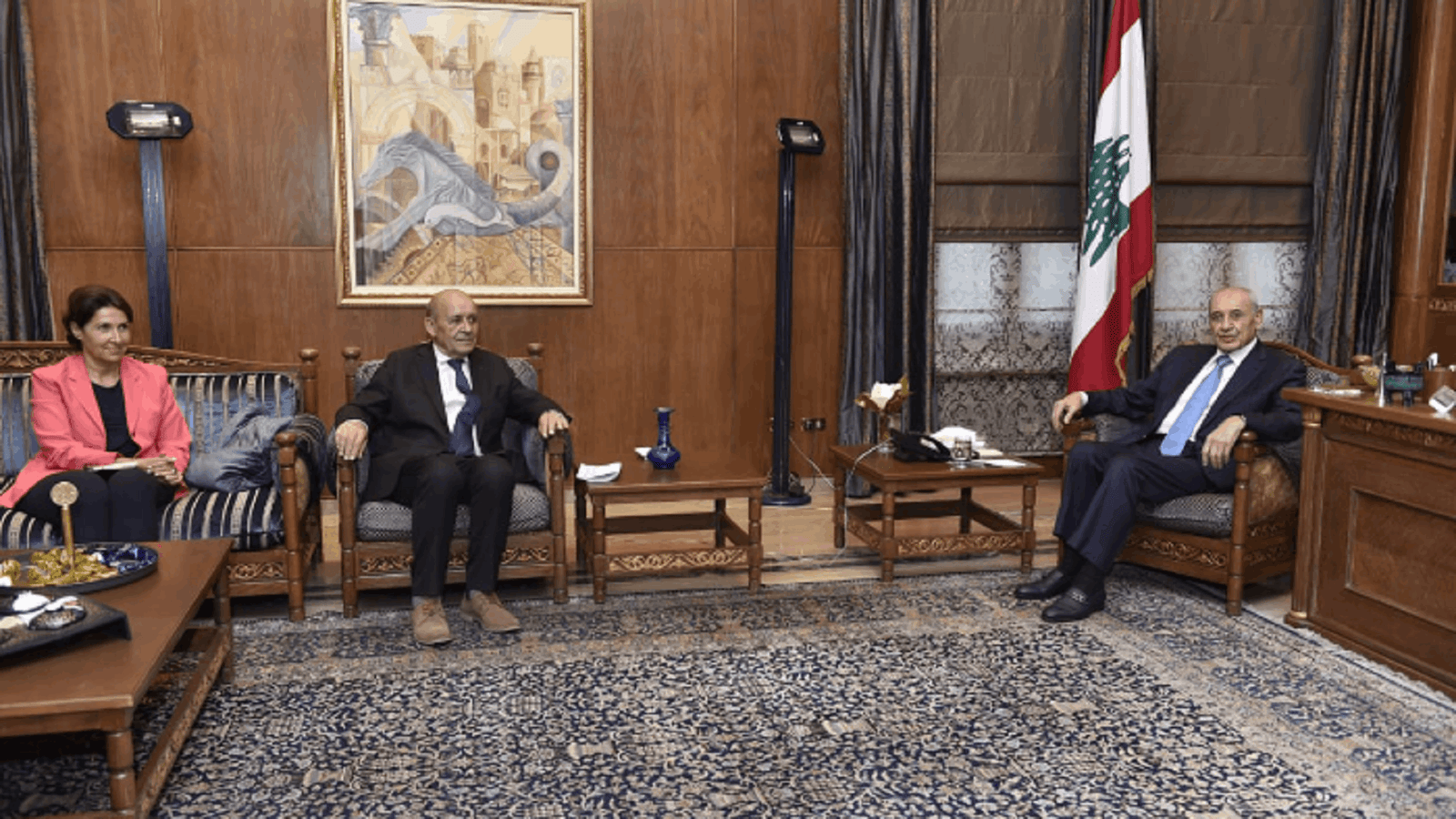 بري عرض الأوضاع العامة والاستحقاق الرئاسي مع لودريان