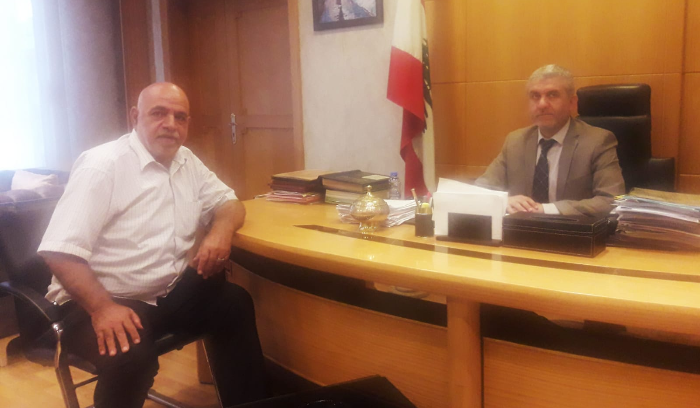 رئيس نقابة عمال المخابز في بيروت وجبل لبنان زار بيرم وعرضا اوضاع عمال الافران وحماية اليد العاملة