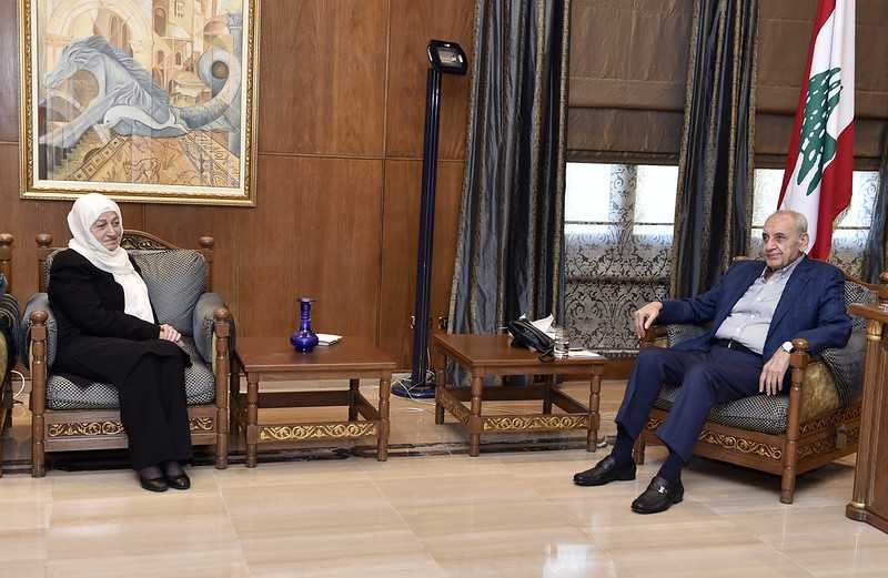 بري يستقبل بهية الحريري وفنيش