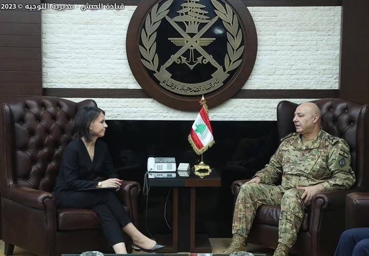 العماد عون التقى وزيرة خارجية ألمانيا