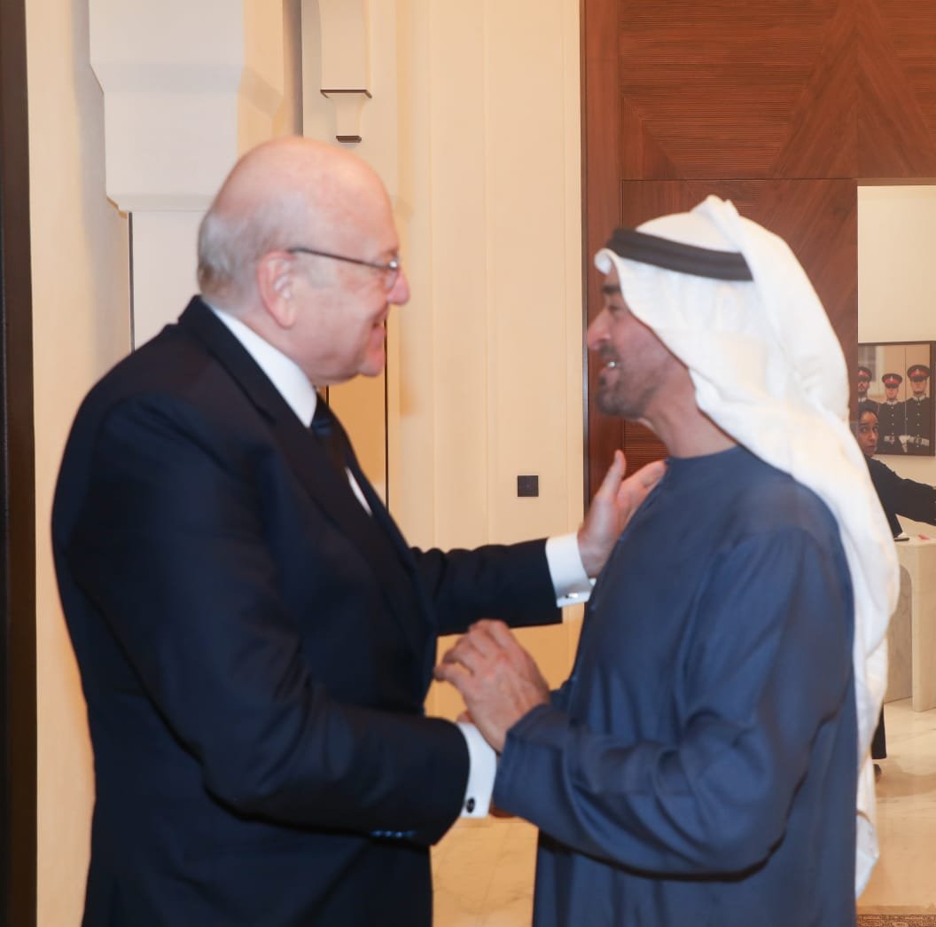 رئيس دولة الإمارات استقبل ميقاتي