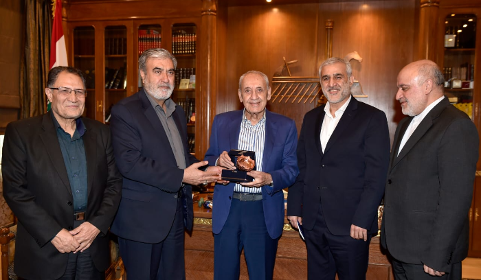 بري عرض مع زواره المستجدات محليا واقليميا واستقبل وفدا برلمانيا ايرانيا