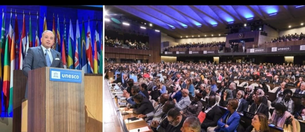 المُرتَضى فرَضَ دقيقة صمت حدادًا على شهداء غزة وأشعل بكلمته قاعة المؤتمر العام في باريس وقوطع عدة مرّات بالتصفيق: